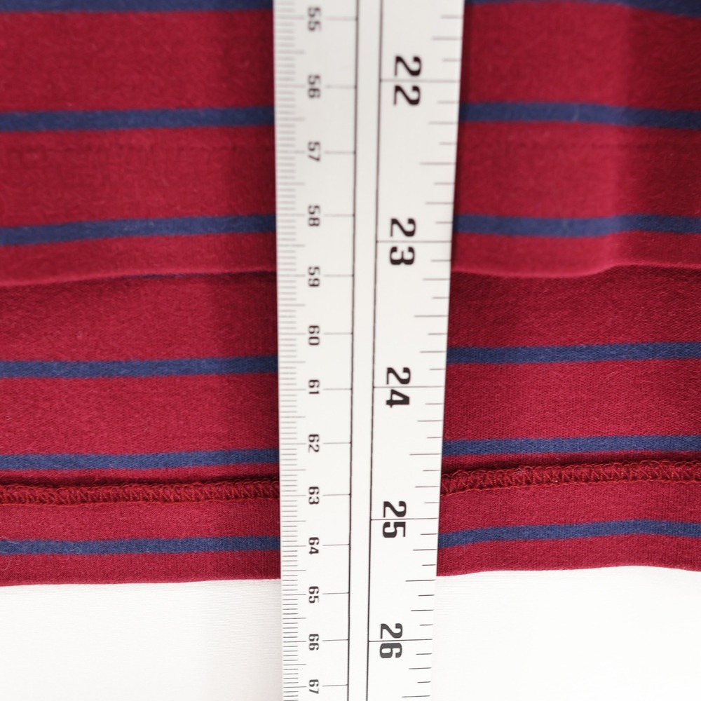 Polo Ralph Lauren Mens Small Pima Soft Touch Burgundy Navy Striped Polo Shirt - Picture 5 of 6